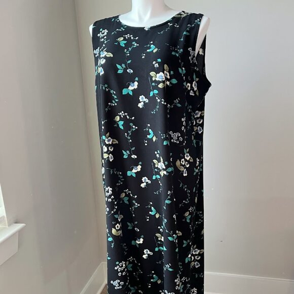 90s Black Floral Dress - Picture 7 of 7